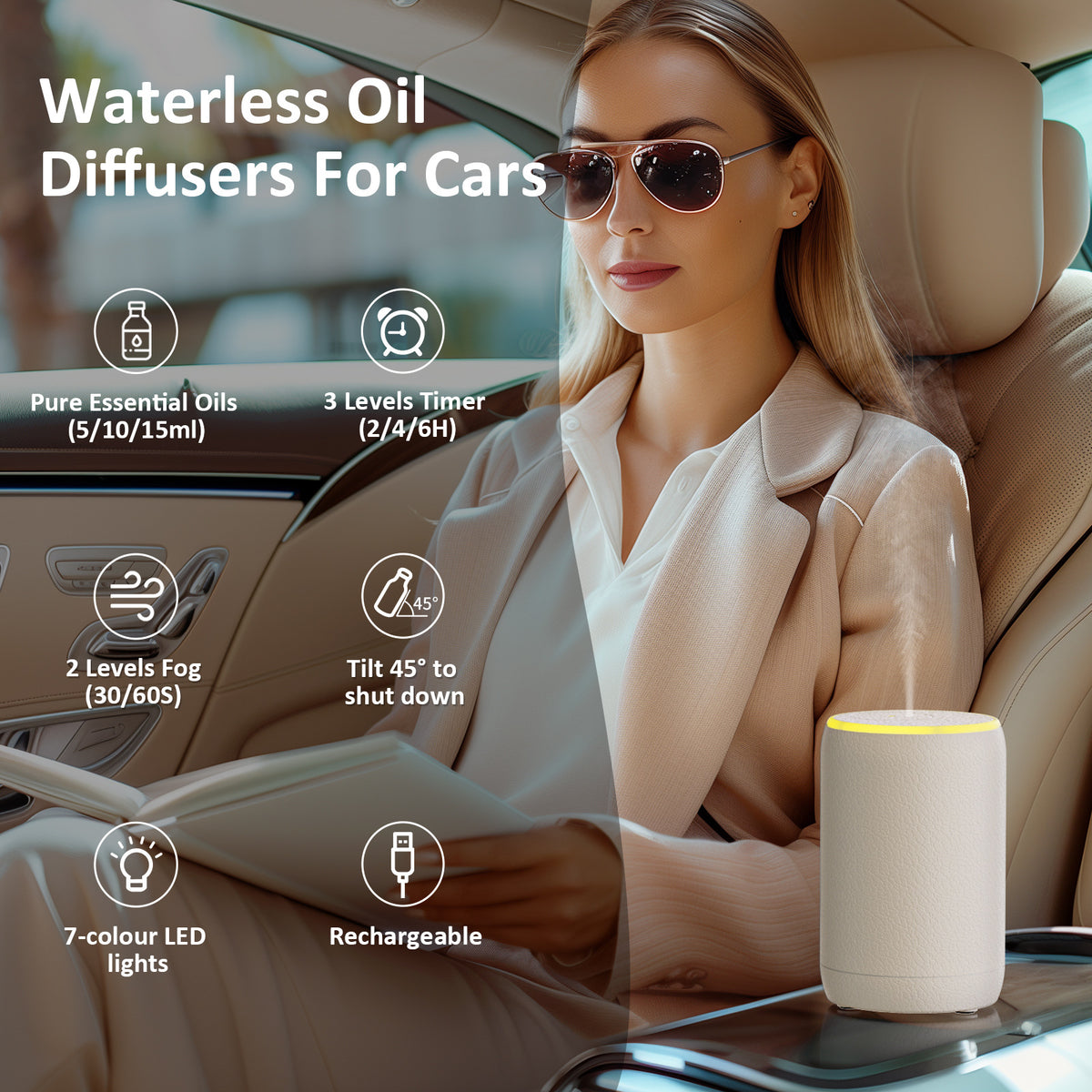 AromaMist Waterless Essential Oil Diffuser