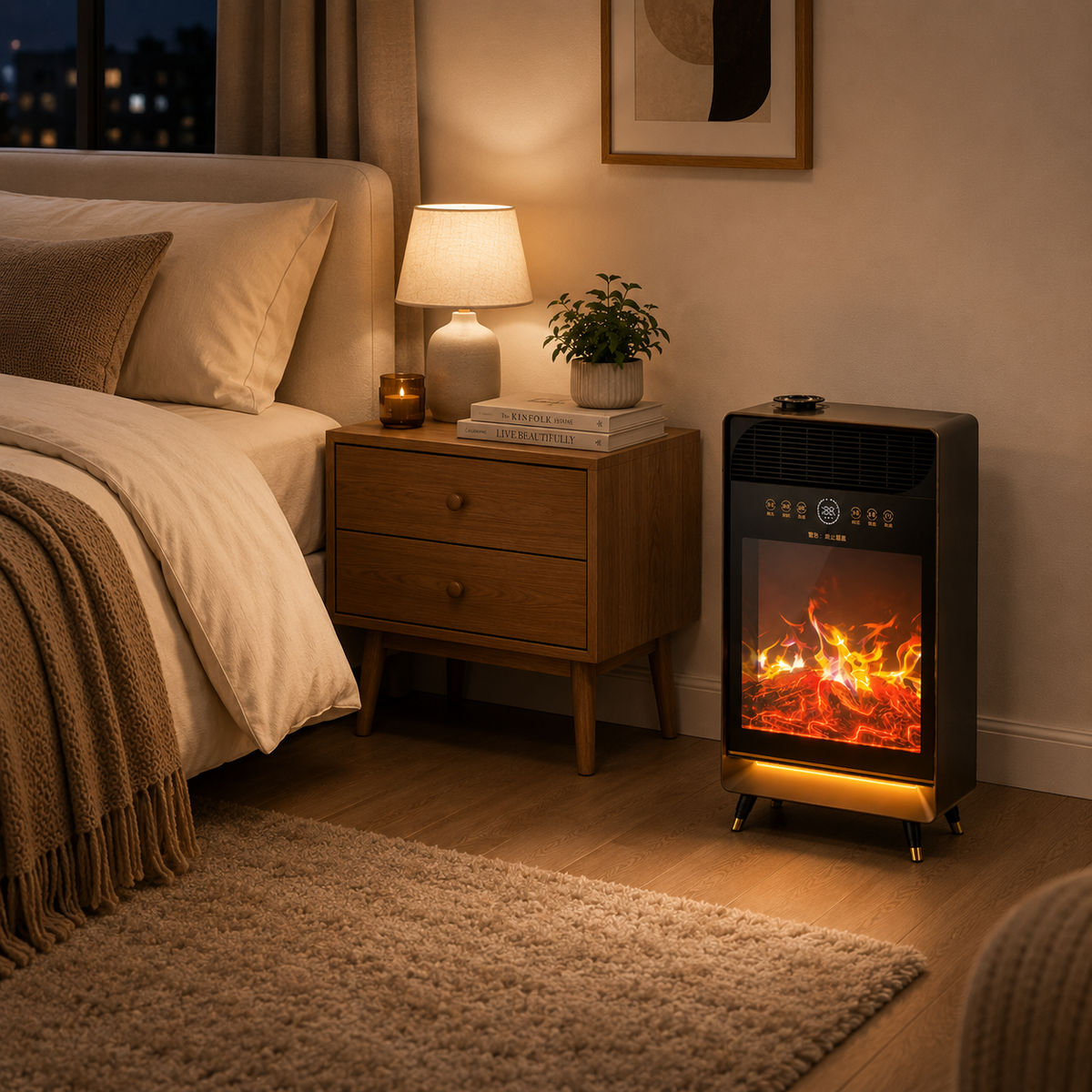 FlameMist Ceramic Fireplace Heater