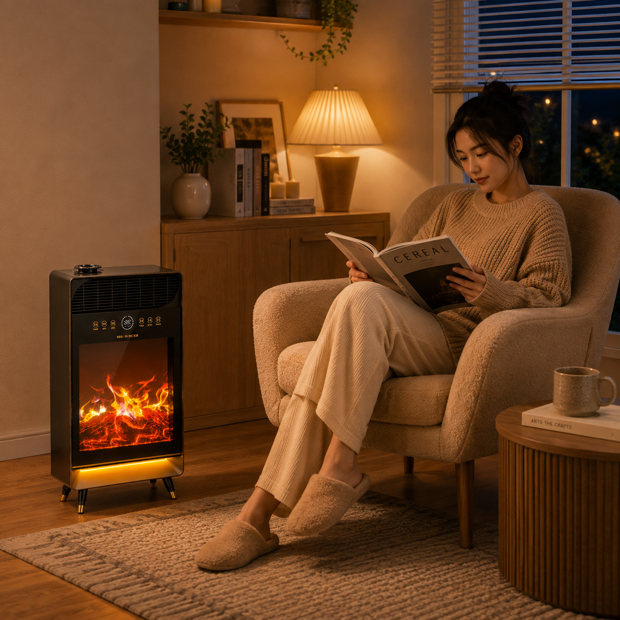 FlameMist Ceramic Fireplace Heater