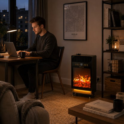 FlameMist Ceramic Fireplace Heater
